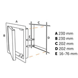 Inspektionslucka Vit 200x200 mm