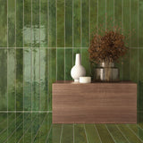 Kakel Bali Green Blank 5x40