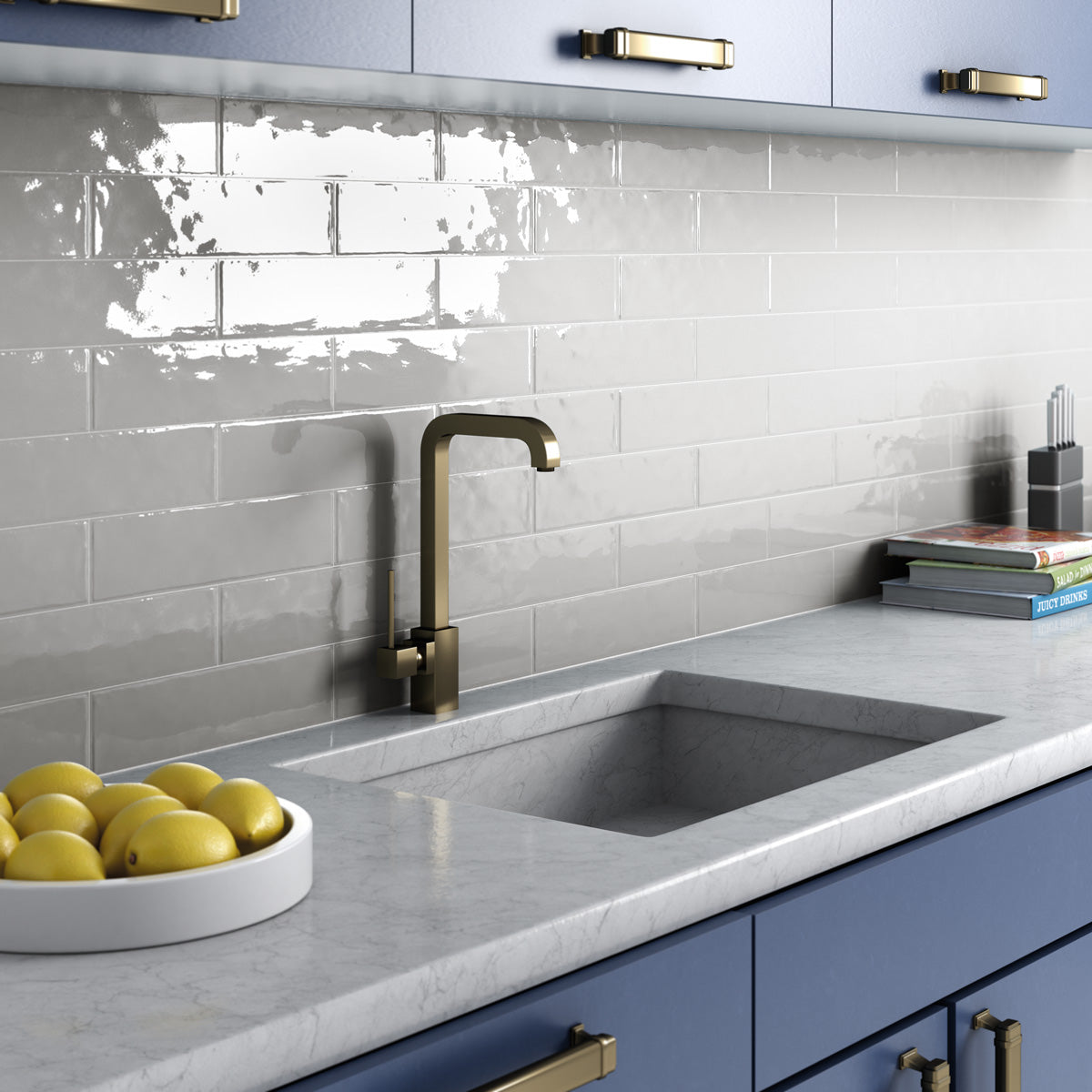 Veggflis Casita Light Grey Blank 7,5x30