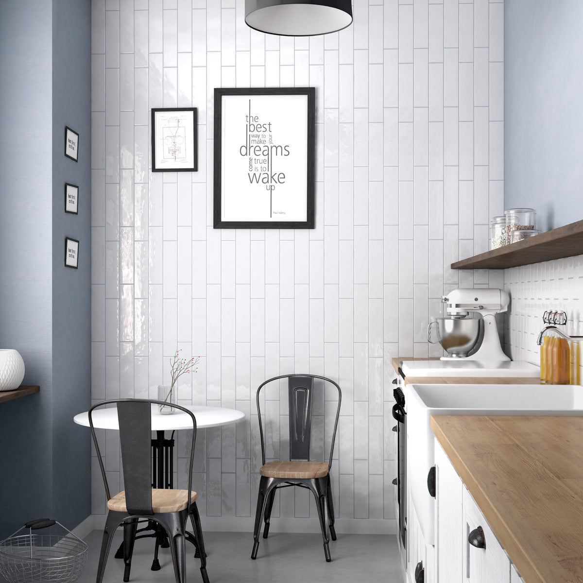 Veggflis Casita White Blank 7,5x30