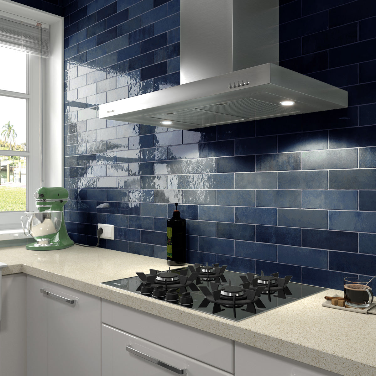 Provbit Kakel Creativa Colonial Blue Blank 6,5x20