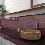 Provbit Kakel La Riviera Juneberry Blank 6,5x20
