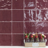 Kakel New Country Bordeaux Blank 15x15