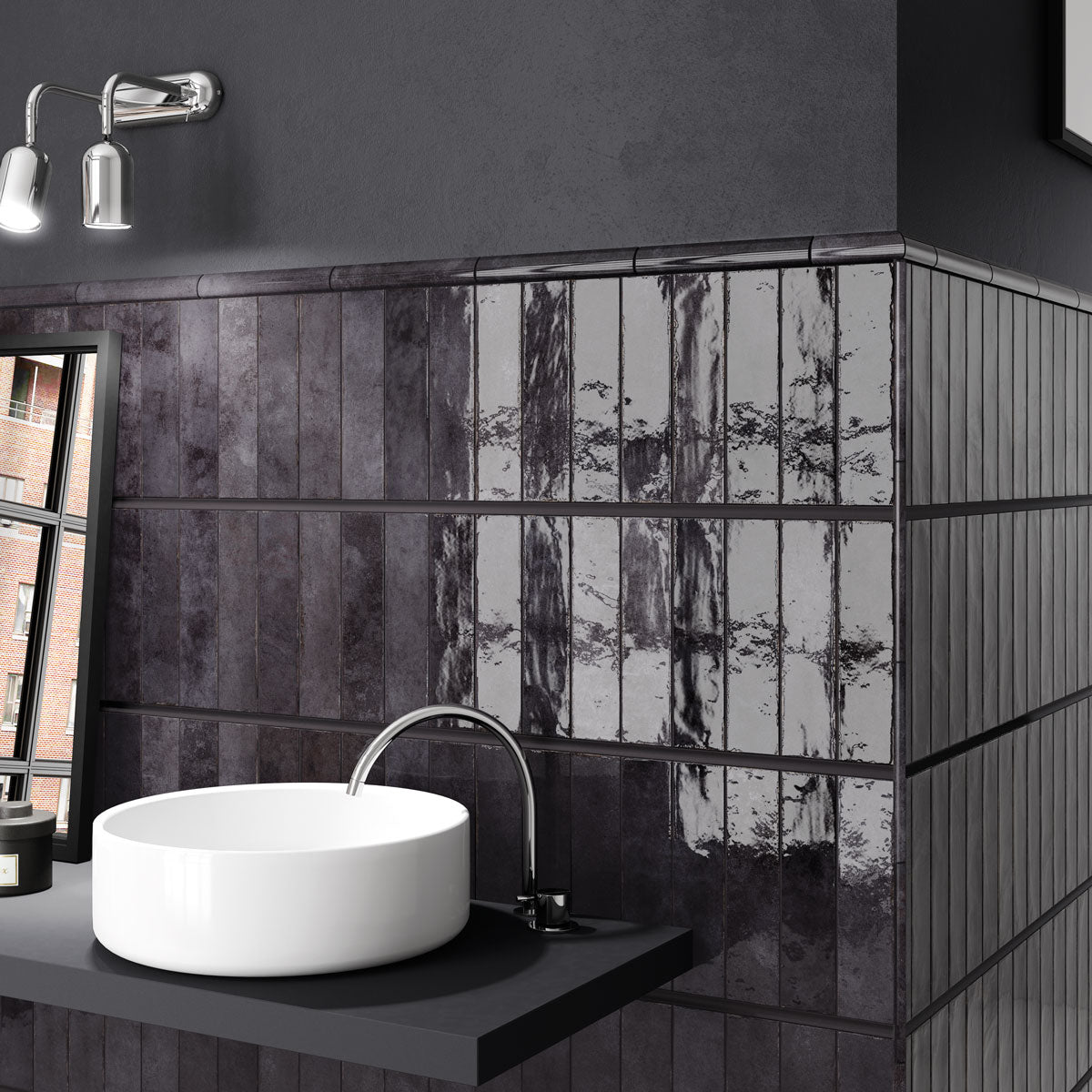 Kakel Tribeca Basalt Blank 6x24,6