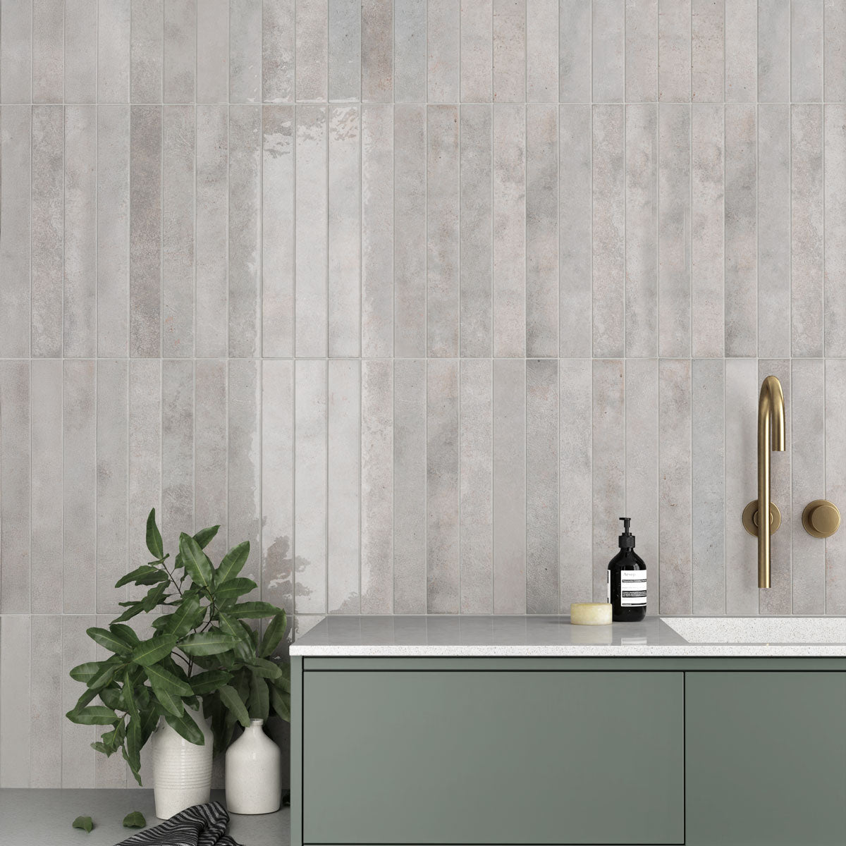 Provbit Kakel Vertikale Dim Gray Blank 5x40