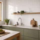 Kakel Vit Blank 20x40