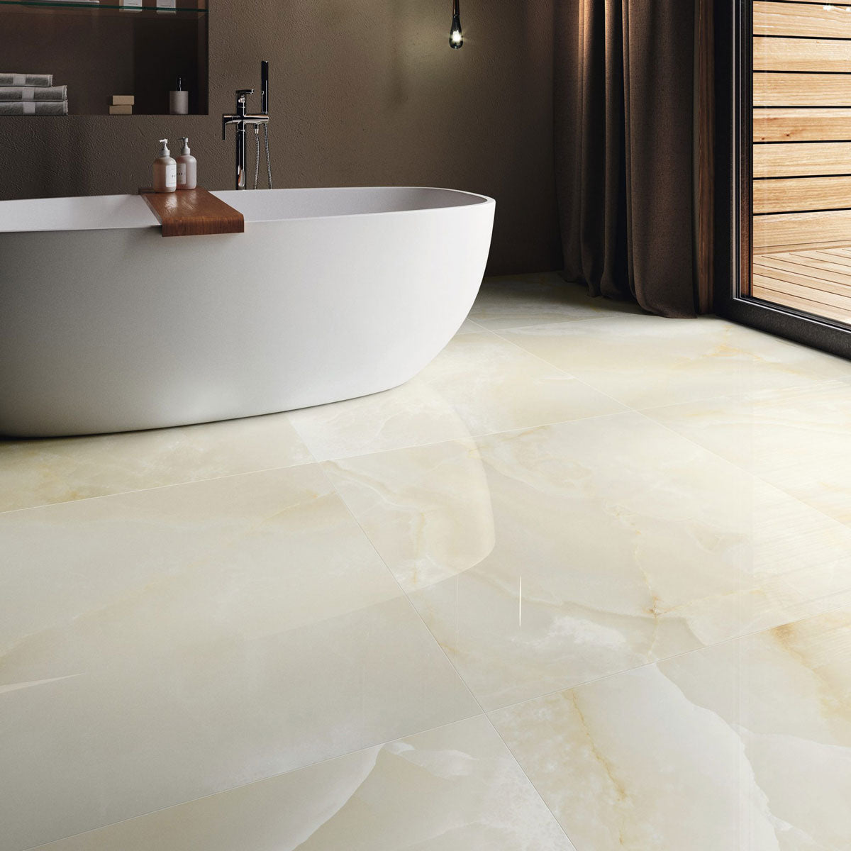 Klinker Onix Beige Marmor Blank 90x90
