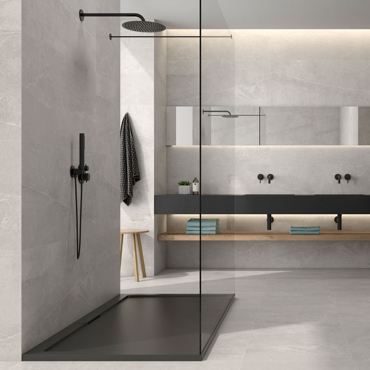 Paketpris! 10.08 m² Klinker Persa Gris Marmor Matt 60x60 (199:-/m²)