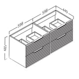 Kommod 120 cm Tenfors Stilja Valnöt 4 lådor
