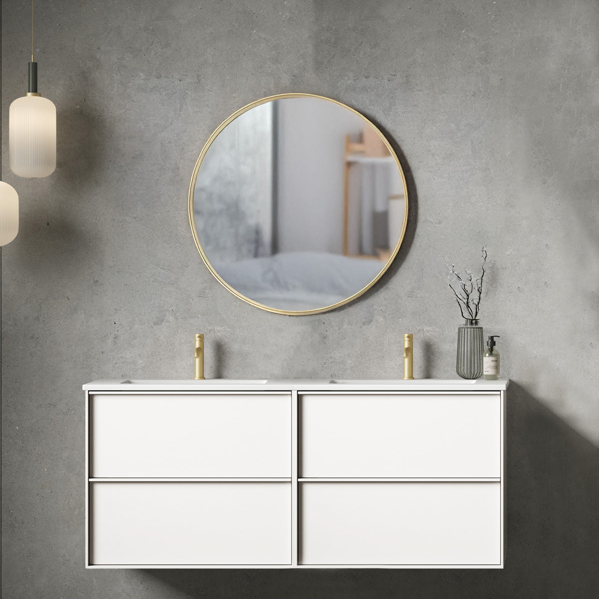 Provbit Kommod 120 cm Tenfors Nordlig Vit Matt 4 lådor