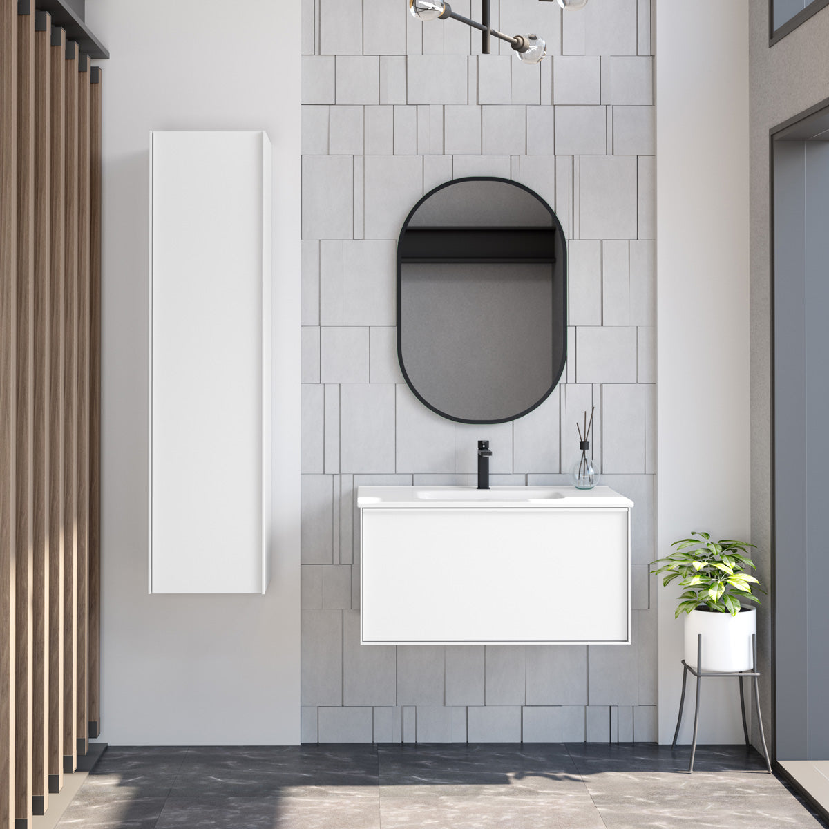 Provbit Kommod 80 cm Tenfors Rosendal Vit Matt