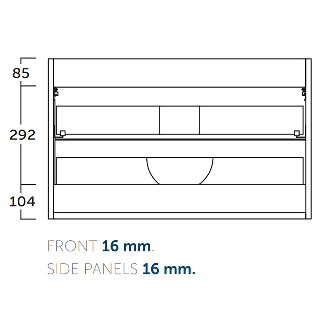 Kommod & Tvättställ 80 cm Tenfors Harmoni Vit Matt
