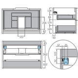 Kommod 120 cm Tenfors Stilja Valnöt 4 lådor