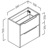 Badrumsmöbel Set Tenfors Smidig 60 cm Beige Mink