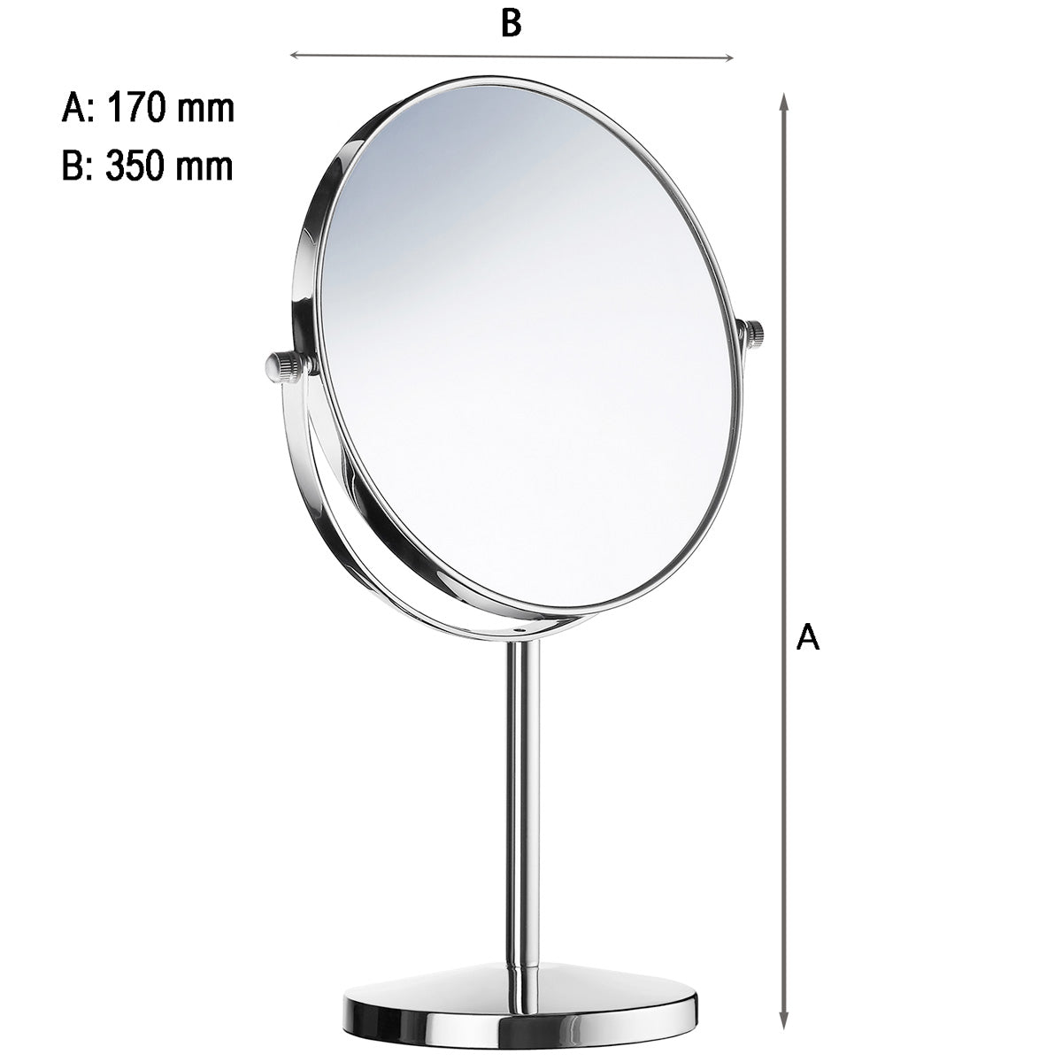 Sminkspegel Smedbo Glow Fristående Krom Blank