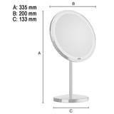 Sminkesepeil Smedbo Glow Frittstående LED Krom Polert