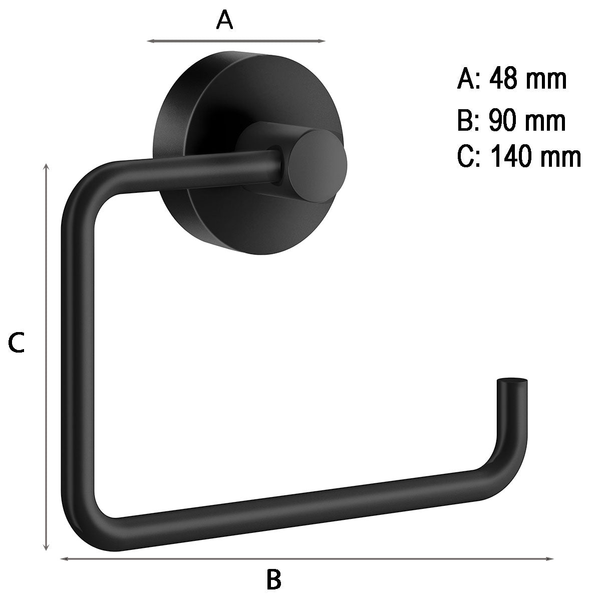 Toalettpappershållare Smedbo Home Svart Matt