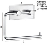 Toalettpapirholder Smedbo Selvklebende Kantet Krom Polert