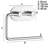 Toalettpappershållare Smedbo Självhäftande Rund Krom Blank
