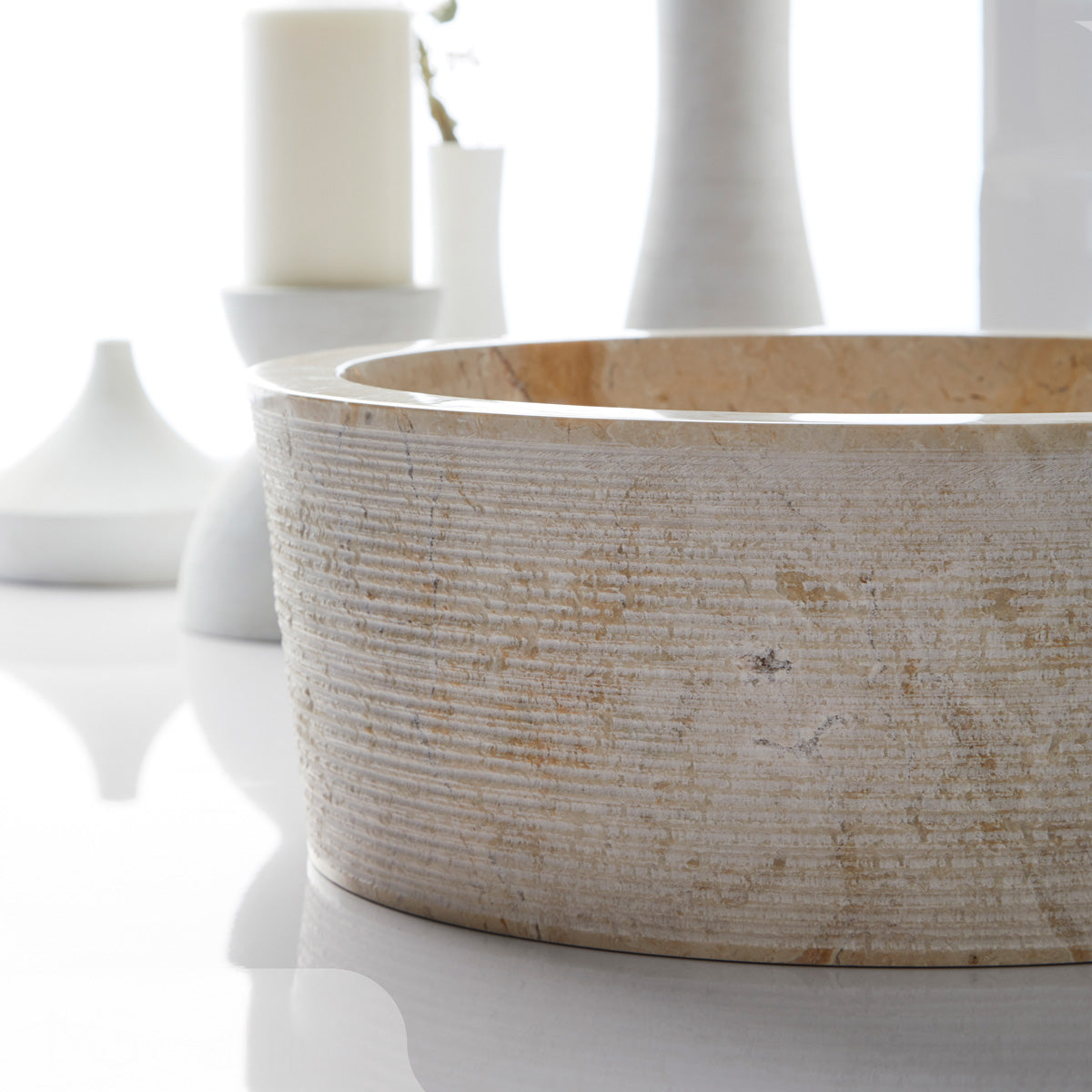 Tvättställ Marmor 40x40x15 cm