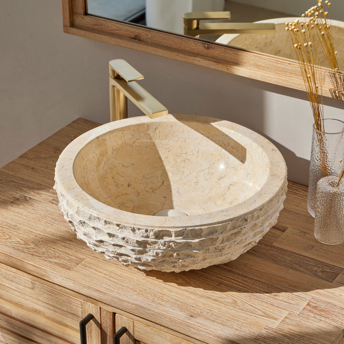 Tvättställ Sandsten 40x40x15 cm