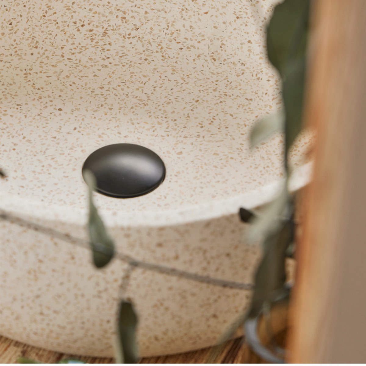 Tvättställ Terrazzo Vit 39x39x14 cm