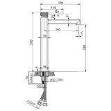 Tvättställsblandare Firenze Hög Borstad Rosé