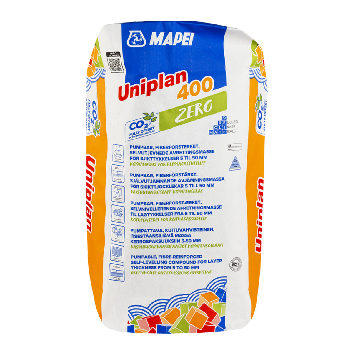 Avjämningsmassa Uniplan 400 Zero 20 kg