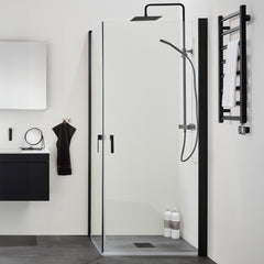 Duschdörr Hafa Igloo Pro Rak 100 Klarglas Svart 2-pack