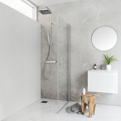 Duschdörr Hafa Igloo Pro Rak 80 Klarglas Aluminium