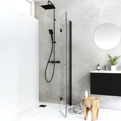 Duschdörr Hafa Igloo Pro Vik 80 Klarglas Svart 2-pack