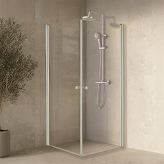 Duschhörn Tenfors Viskan 90x90 Klarglas Alu Profil