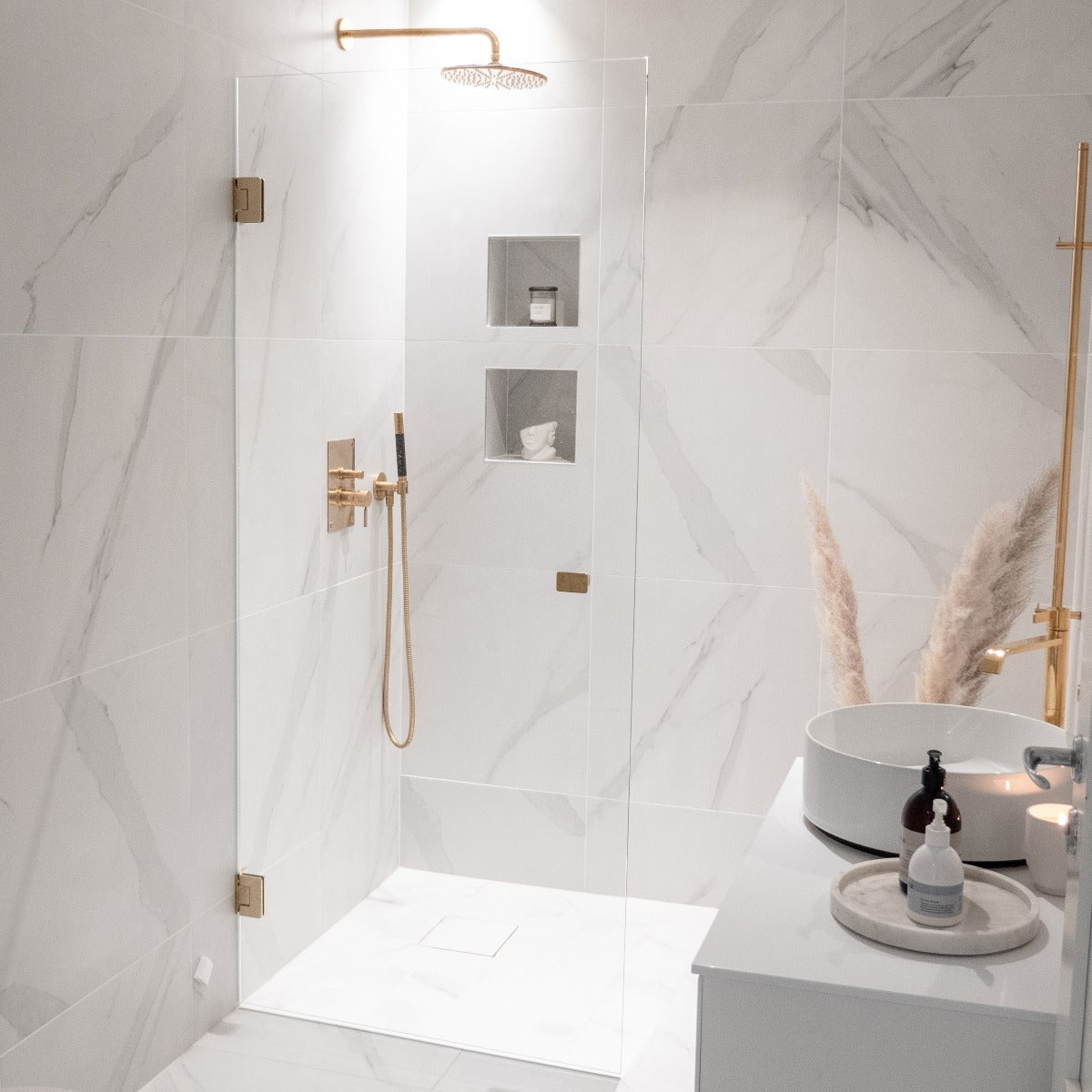 Provbit Klinker Statuary Vit Matt Marmor 60x60