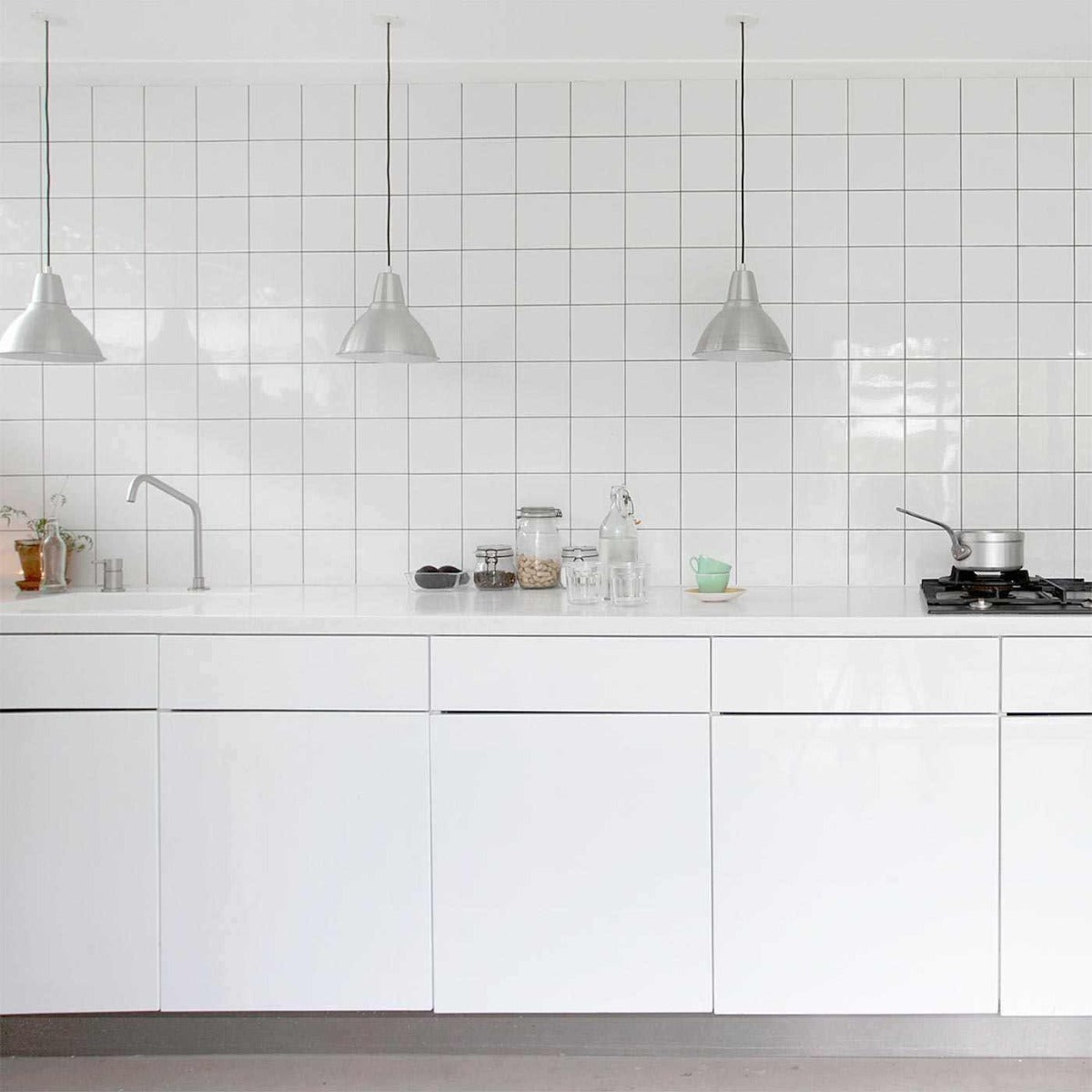 Kakel Vit Blank 15x15