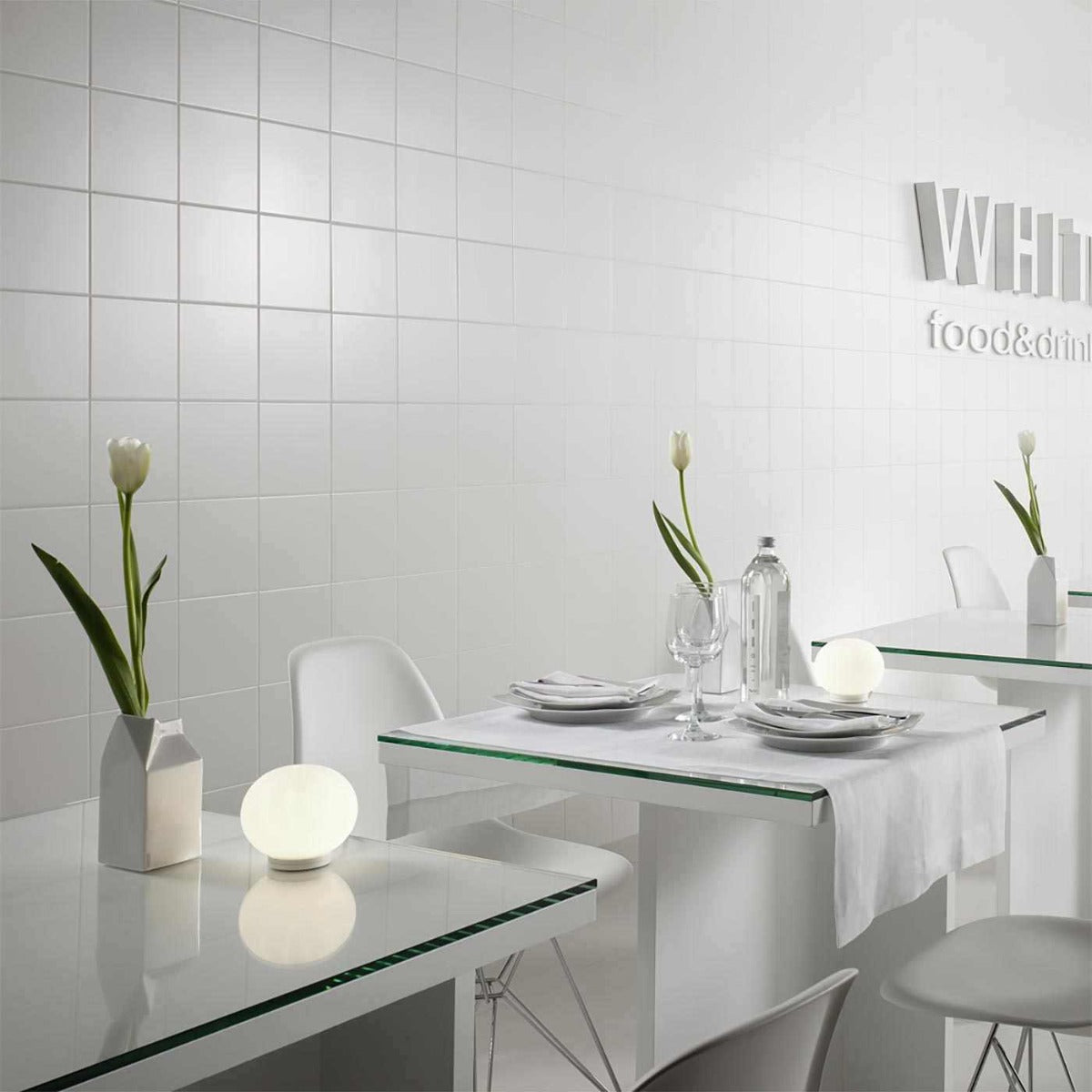 Kakel Vit Matt 15x15