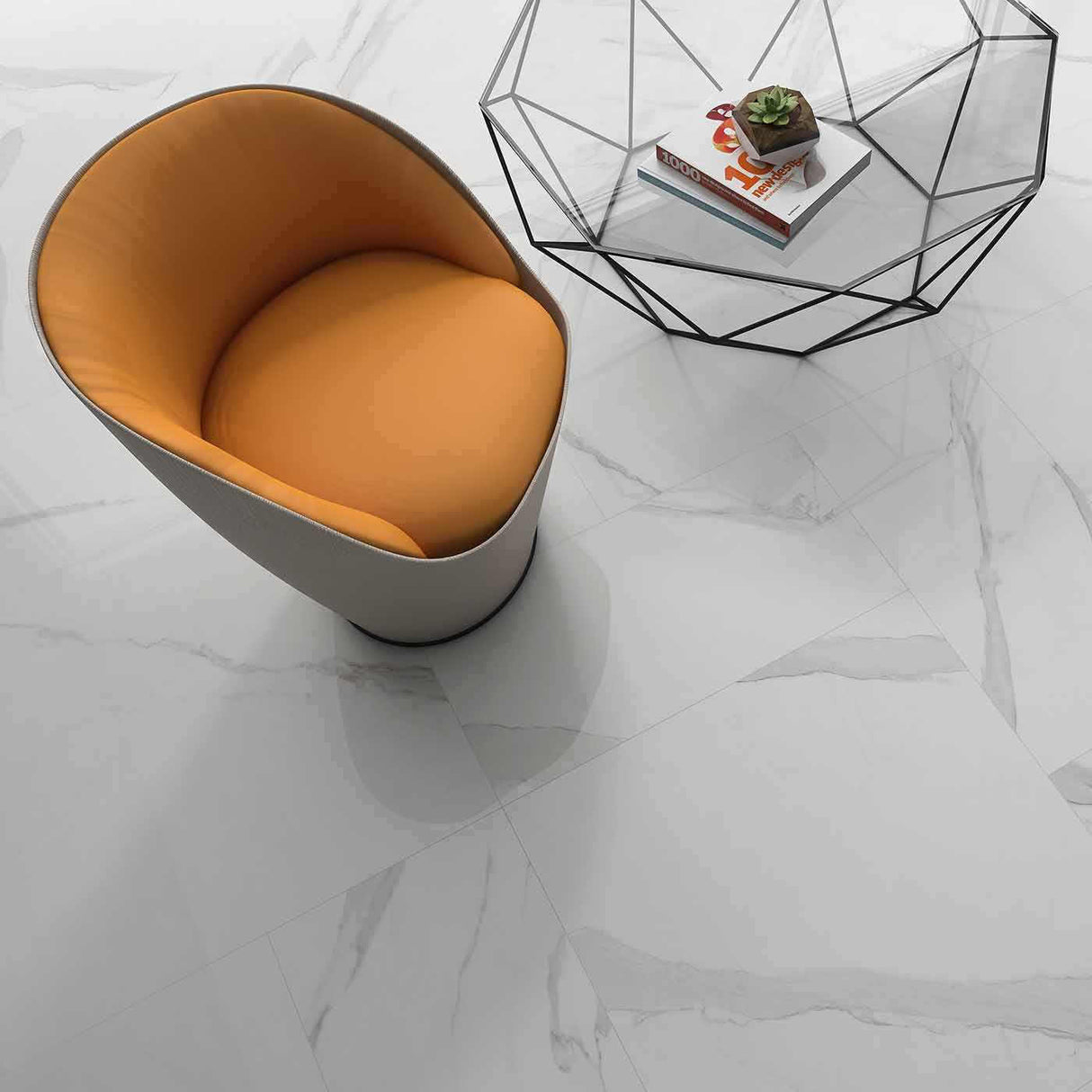 Klinker Statuary Vit Blank Marmor 60x60