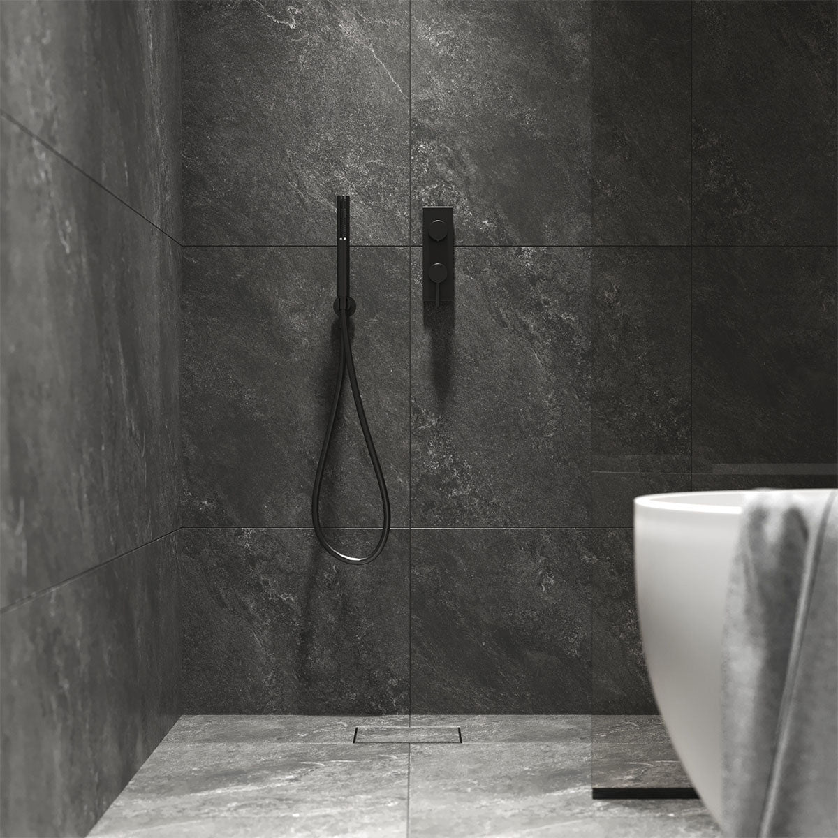 Provbit Klinker Newport Graphite Marmor Matt 60x60