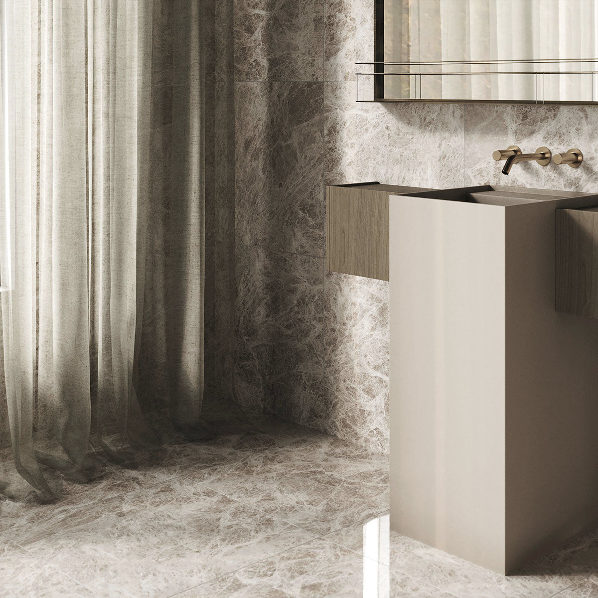 Klinker Emperador Light Grey Marmor Blank 60x60