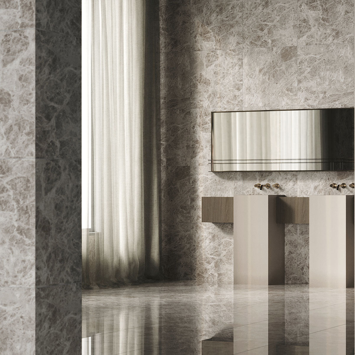 Klinker Emperador Light Grey Marmor Blank 60x60