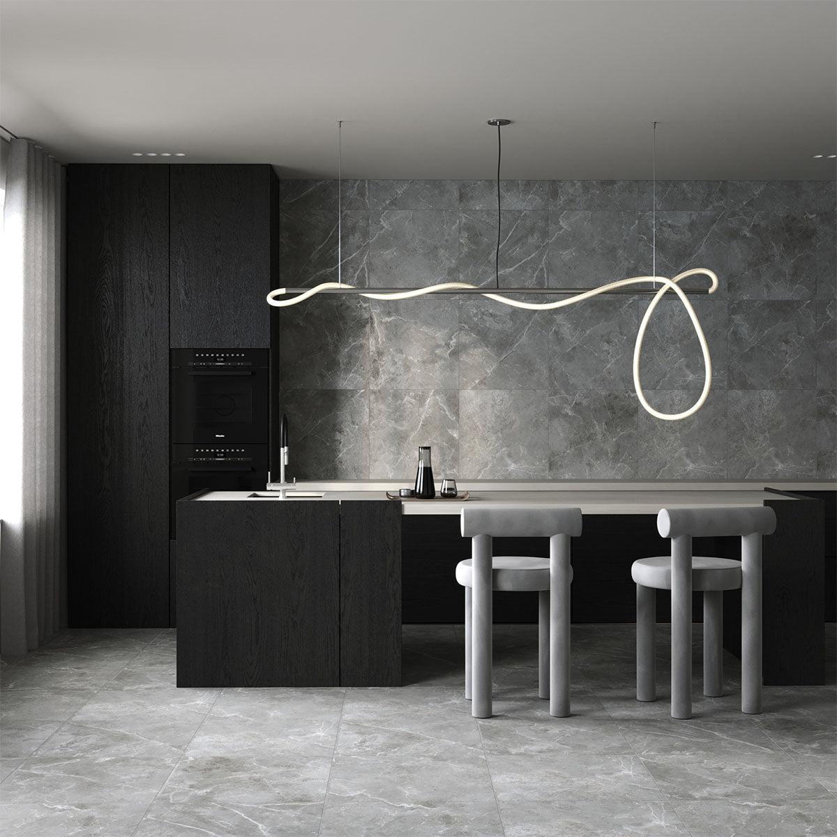 Klinker Pulpis Dark Grey Marmor Matt 60x60