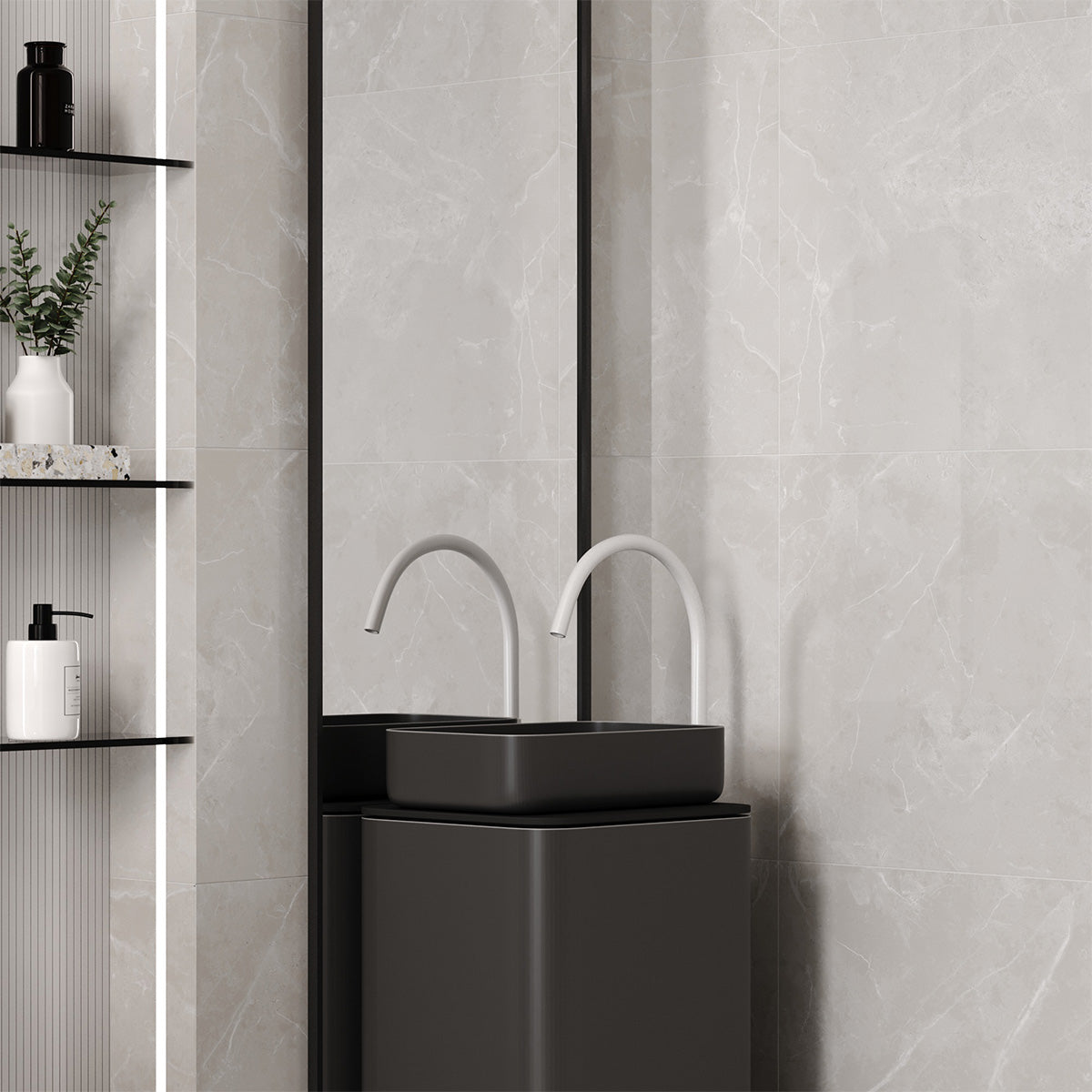 Klinker Pulpis Light Grey Marmor Blank 60x60