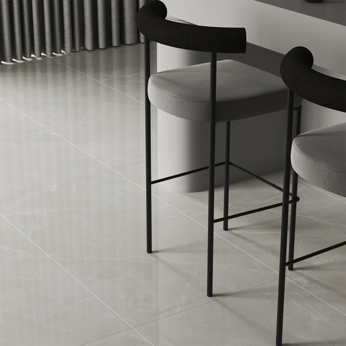 Klinker Pulpis Light Grey Marmor Blank 60x60