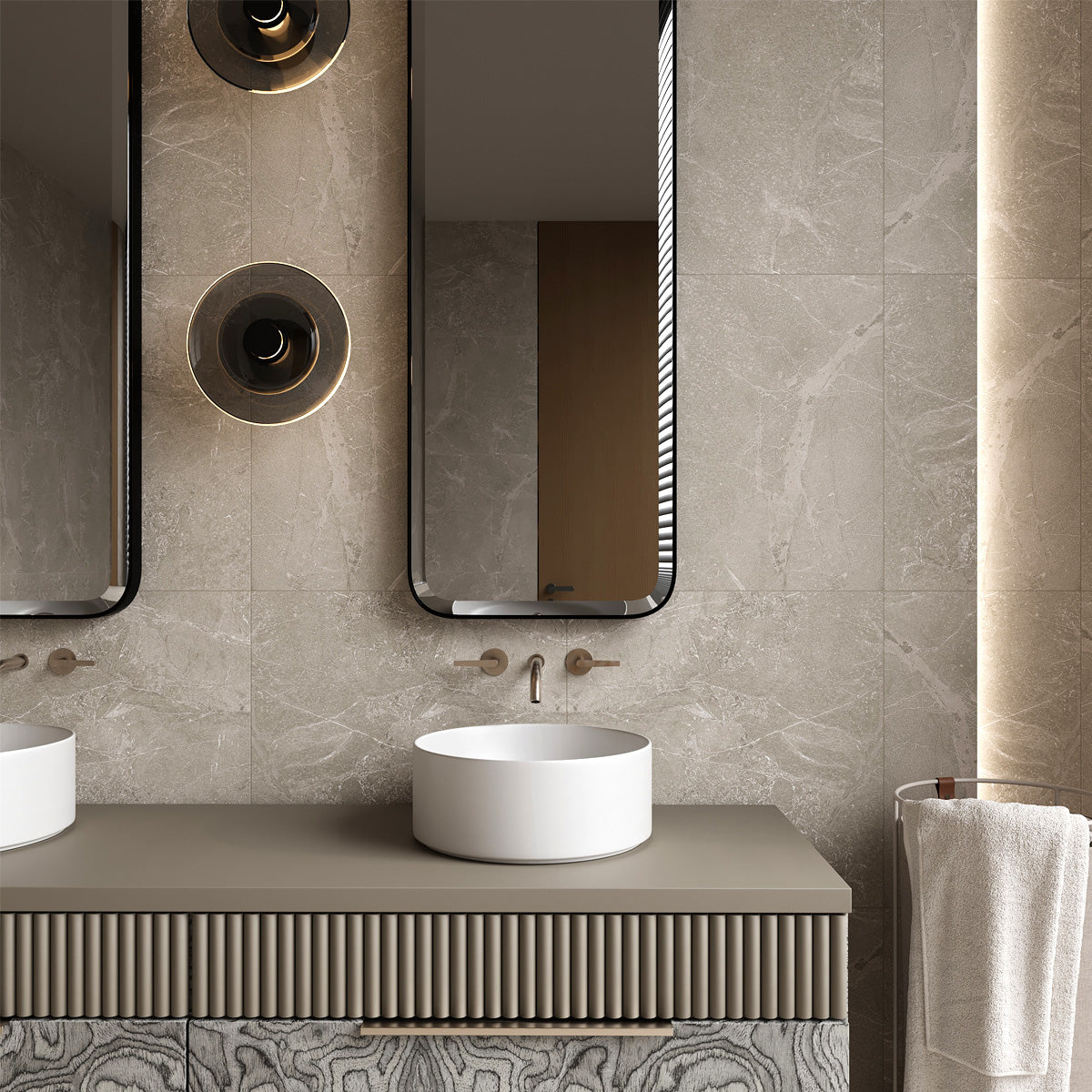 Klinker Pulse Taupe Marmor Matt 60x60
