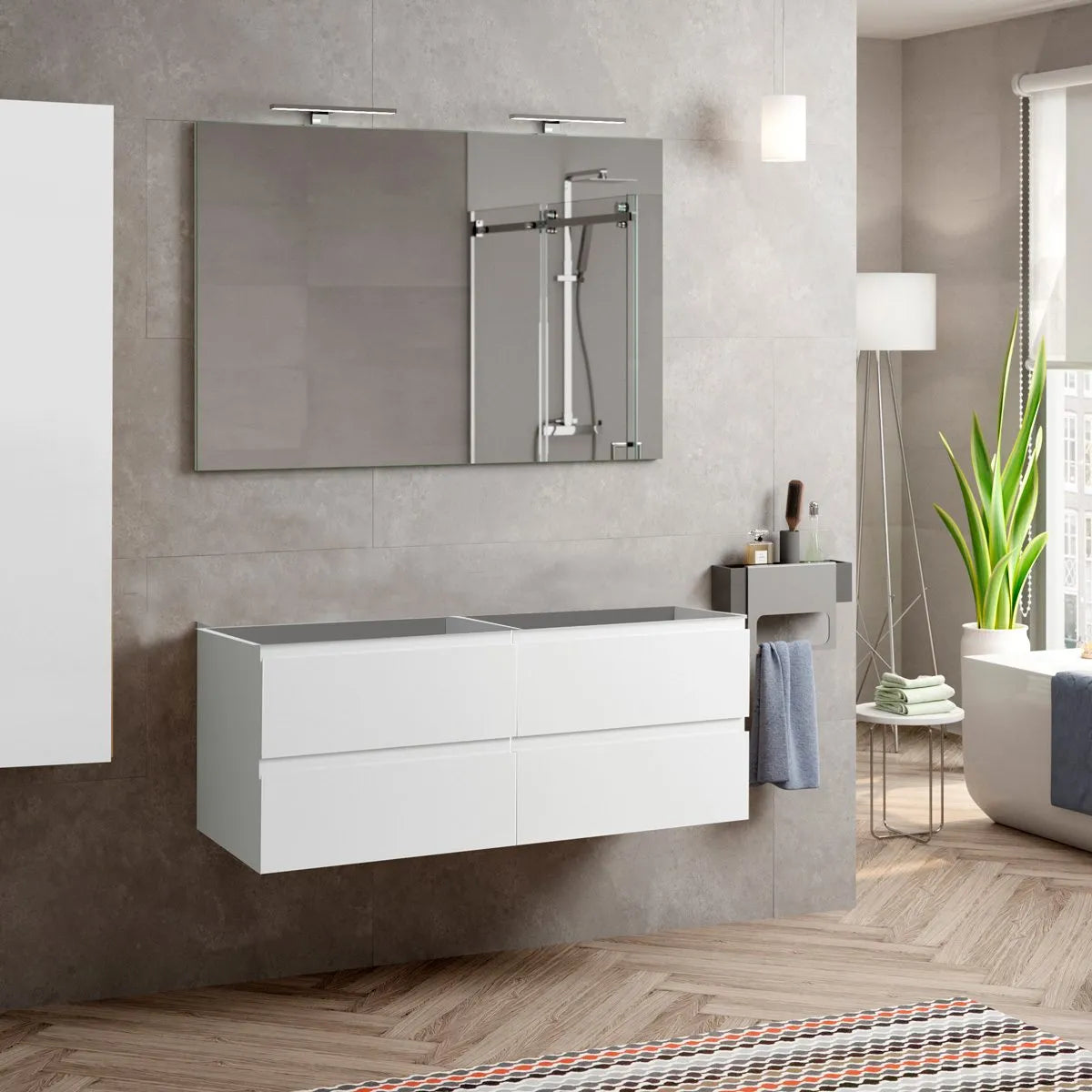 Kommod 120 cm Tenfors Norrvik Vit Matt 4 lådor