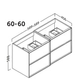 Kommod 120 cm Tenfors Nordlig Vit Matt 4 lådor