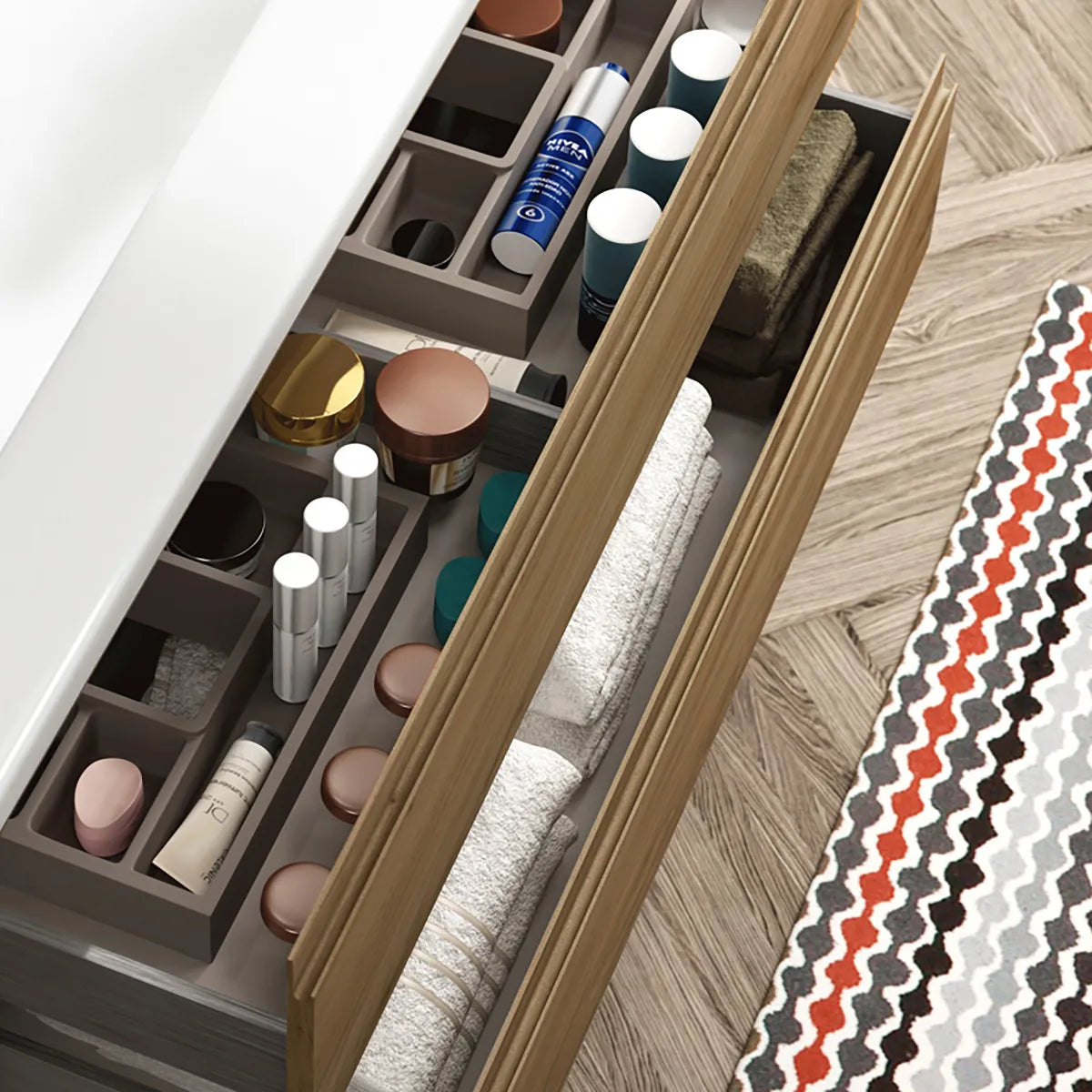 Kommod & Tvättställ 120 cm Tenfors Norrvik Ek 4 lådor