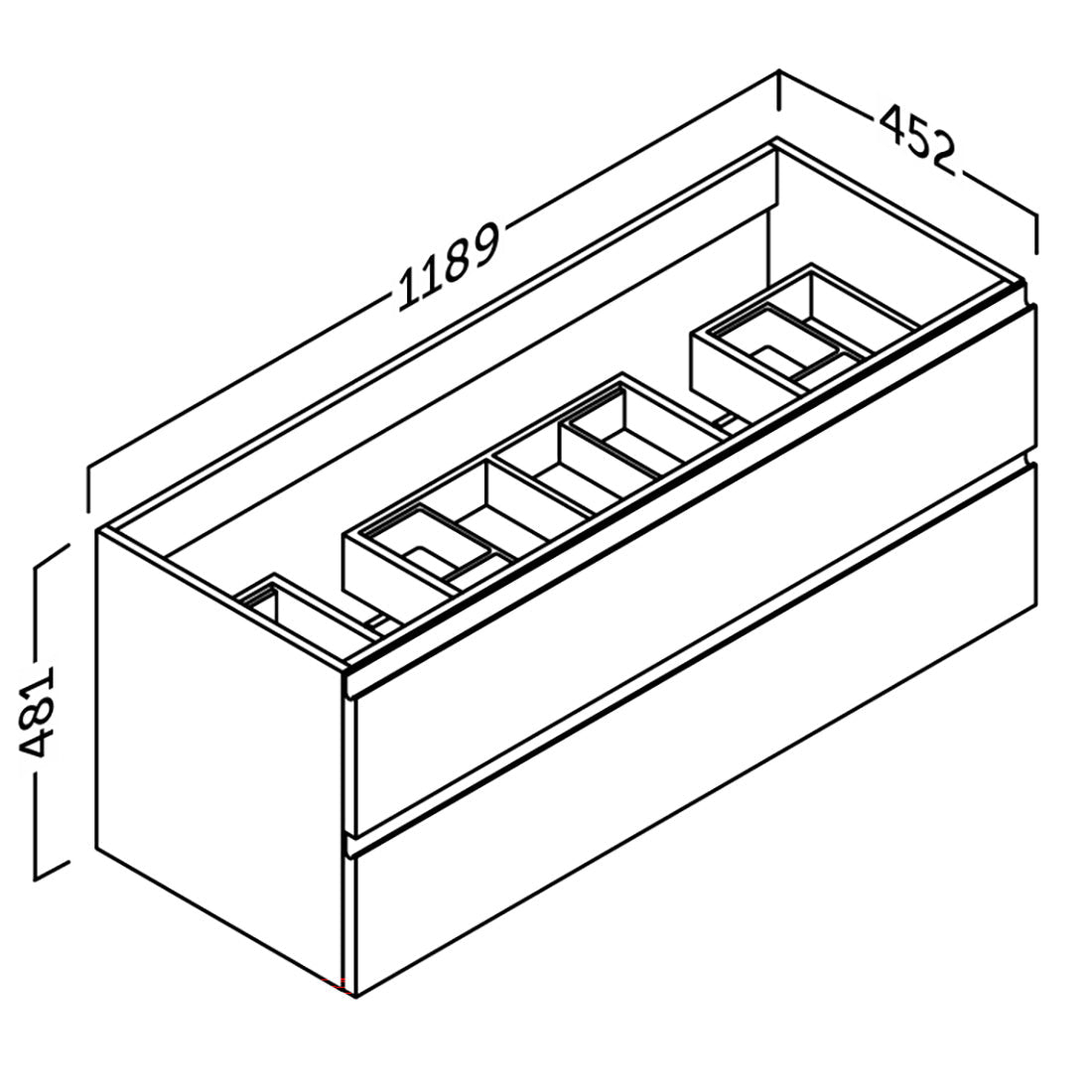 Kommod & Tvättställ 120 cm Tenfors Norrvik Vit Matt