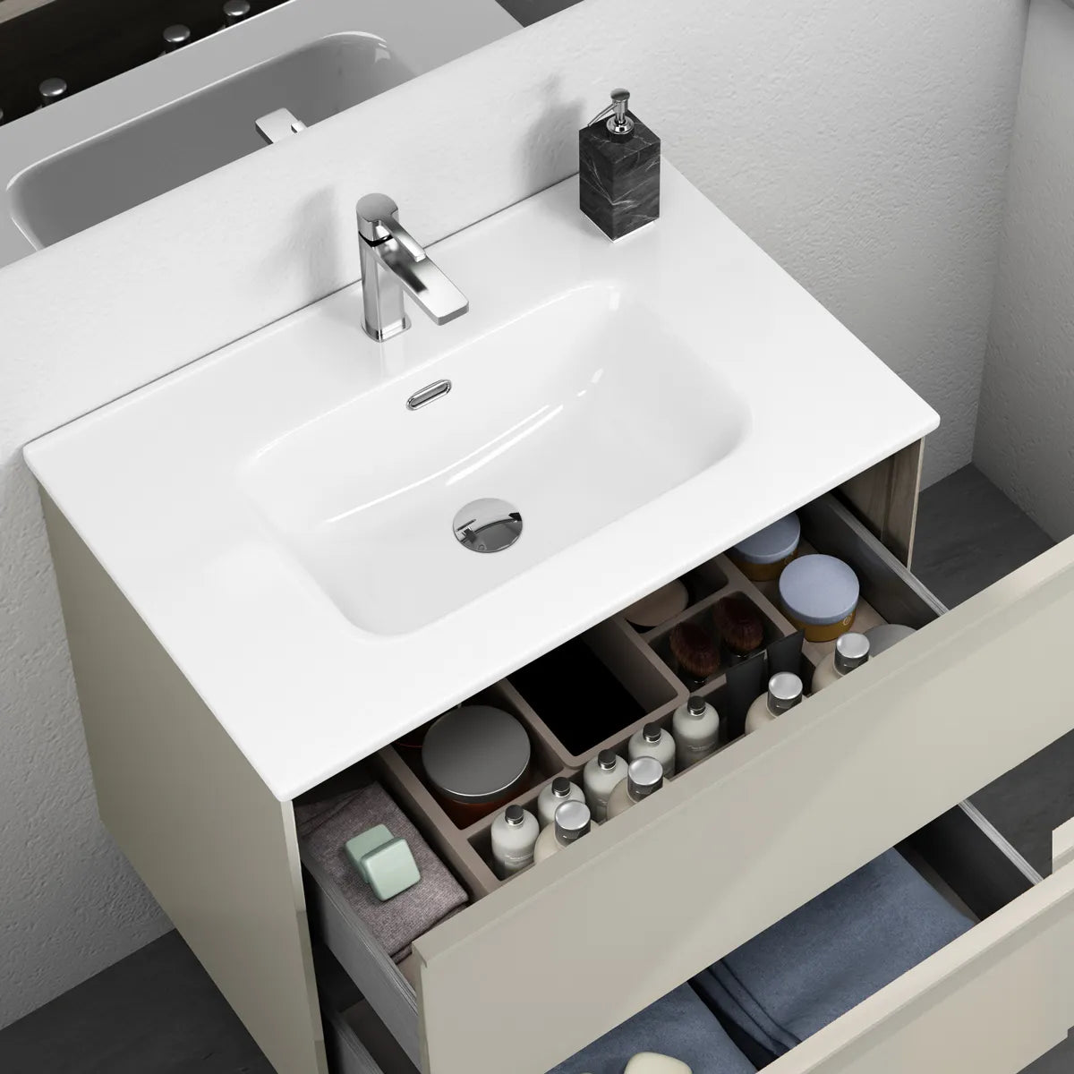 Kommod & Tvättställ 60 cm Tenfors Nordlig Beige Mink