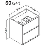 Kommod & Tvättställ 60 cm Tenfors Nordlig Vit Matt