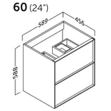 Kommod & Tvättställ 60 cm Tenfors Nordlig Vit Matt